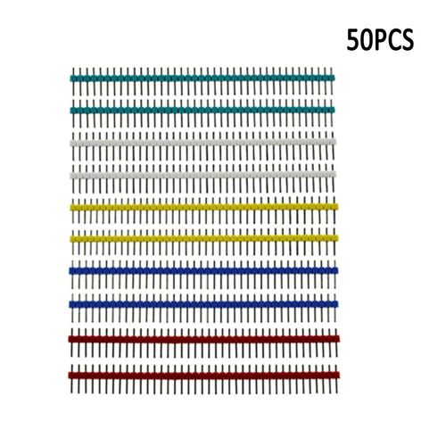 Kit de bricolage pour Arduino",40 broches 1x40,simple rang¿¿e,male 2.54,broche cassable,"bande de connecteur broche color¿¿e pour Arduino - Type 5 Color #B
