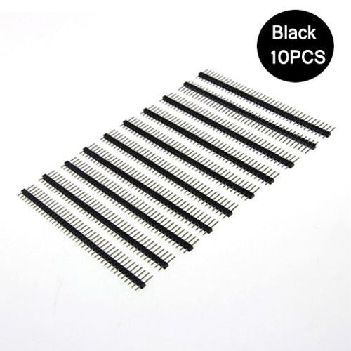 Kit de bricolage pour Arduino",40 broches 1x40,simple rang¿¿e,male 2.54,broche cassable,"bande de connecteur broche color¿¿e pour Arduino - Type BLACK #A