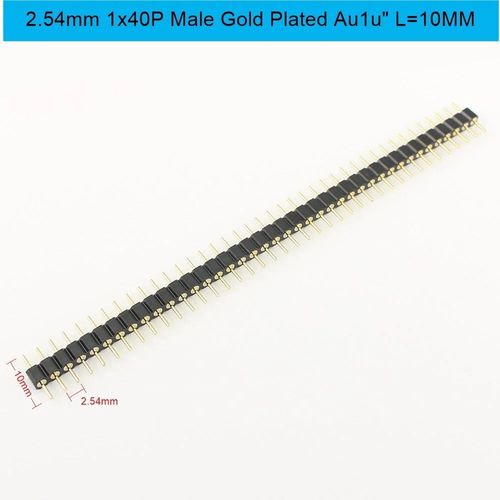Connecteur de bande en-t¿¿te ronde male femelle",5 pi¿¿ces,pas de 2.54mm,1x40 2x40 40 80 broches,droit,simple,Double rang¿¿e,"¿¿tain plaqu¿¿ or - Type 1x40P Male L-10mm