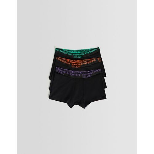 Lot De 3 Boxers Avec Imprimé Homme M Noir