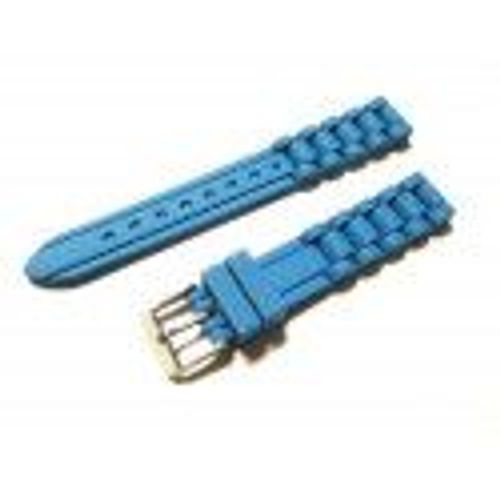 Bracelet De Montre Silicone Bleu 18 Mm -D-7