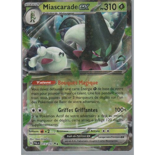 Carte Pokémon - Miascarade Ex - 015/193 - Ultra-Rare - Ev2 Evolutions À Paldea