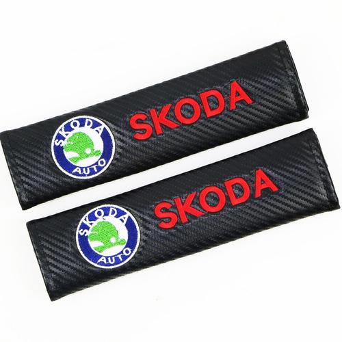 2pcs Housses Pour Ceintures De Sécurité-Housse Protection Harnais D'épaule Pour Skoda