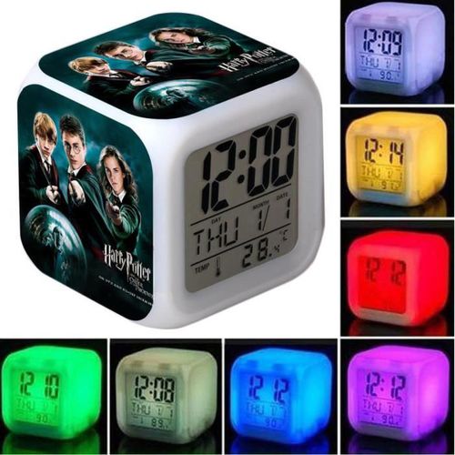 7 Couleur Réveil Horloge Numérique Led Alarmes Harry Potter Cartoon Pour Enfant - Cadeau Décoration De Noël