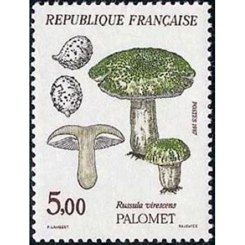 Timbre Oblitéré - Champignons - Palomet (Russula Virescens) - N° 2491