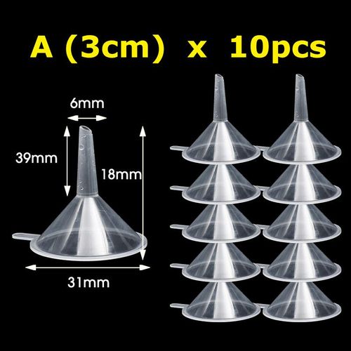Mini Entonnoir En Plastique Transparent,Petite Bouche,Huile Liquide,Diffuseur De Parfum,Bouteille,Gratitude,Outils De Laboratoire,5 Pièces,20 Pièces - Type 10pcs (3cm)