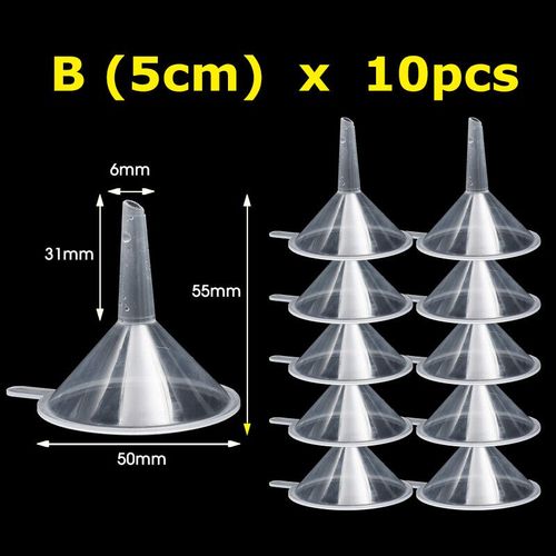 Mini Entonnoir En Plastique Transparent,Petite Bouche,Huile Liquide,Diffuseur De Parfum,Bouteille,Gratitude,Outils De Laboratoire,5 Pièces,20 Pièces - Type 10pcs (5cm)