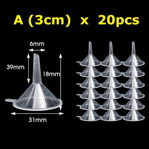Mini Entonnoir En Plastique Transparent,Petite Bouche,Huile Liquide,Diffuseur De Parfum,Bouteille,Gratitude,Outils De Laboratoire,5 Pièces,20 Pièces - Type 20pcs (3cm)