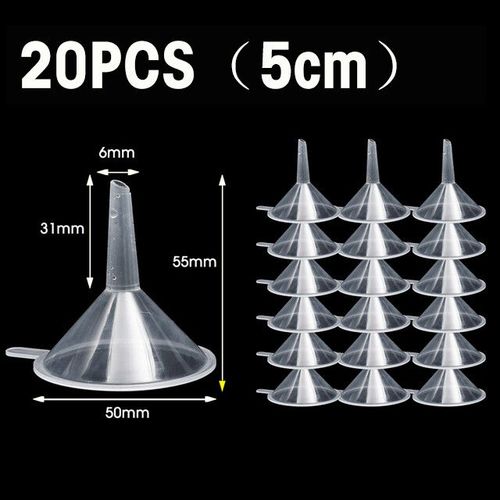 Mini Entonnoir En Plastique Transparent,Petite Bouche,Liquide,Huile,Diffuseur De Parfum,Bouteille,Gratitude,Outil De Laboratoire,20 Pièces,5 Pièces - Type B-20pcs (5cm)