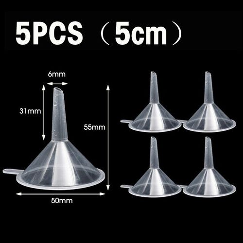 Mini Entonnoir En Plastique Transparent,Petite Bouche,Liquide,Huile,Diffuseur De Parfum,Bouteille,Gratitude,Outil De Laboratoire,20 Pièces,5 Pièces - Type B-5pcs (5cm)