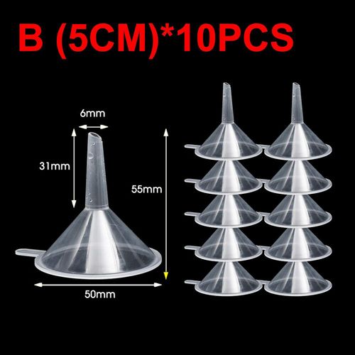 Mini Entonnoir En Plastique Transparent,Petite Bouche,Liquide,Huile De Cuisine,Parfum,Gratitude,Diffuseur Liquide,Outils De Bouteille - Type B-10pcs
