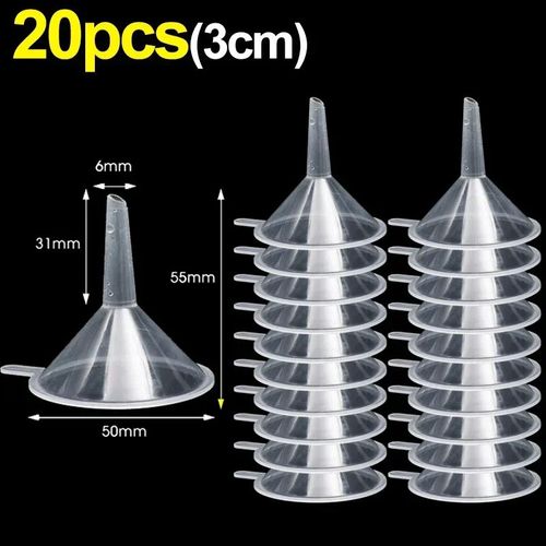 Mini Entonnoirs Transparents Multi-Usages,Petite Bouche,Huile Liquide,Diffuseur De Parfum Français,Bouteille,Accessoires De Cuisine,30 Pièces,1 Pièce - Type 20pcs-B(3cm)