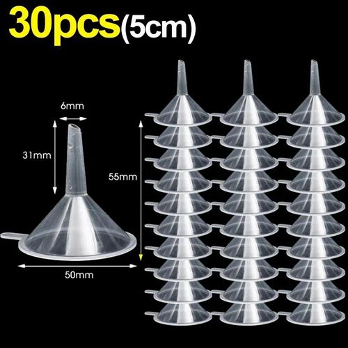 Mini Entonnoirs Transparents Multi-Usages,Petite Bouche,Huile Liquide,Diffuseur De Parfum Français,Bouteille,Accessoires De Cuisine,30 Pièces,1 Pièce - Type 30pcs-A(5cm)