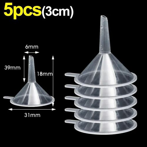 Mini Entonnoirs Transparents Multi-Usages,Petite Bouche,Huile Liquide,Diffuseur De Parfum Français,Bouteille,Accessoires De Cuisine,30 Pièces,1 Pièce - Type 5pcs-B(3cm)
