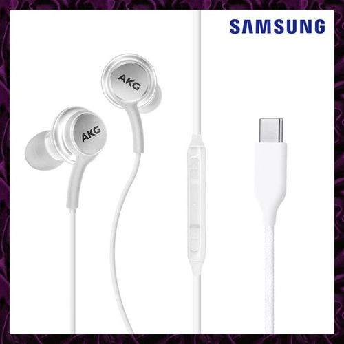 Samsung Eo-Ic100bbegeu - Écouteur Akg Intra Auriculaire - Connecteur Type C, Noir, Télécommande Blanc