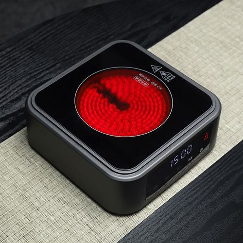 Réchaud à thé électrique en céramique intelligent,transporteurs icphone à eau multifonctionnel,9 vitesses,poêle chauffant pour soeur,machine à thé chronométrée pour la maison,15 - Type Gray-EU Plug
