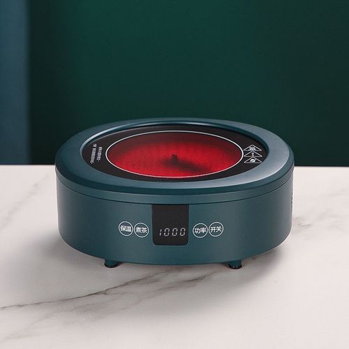 Réchaud à thé électrique en céramique,chauffe-eau réglable à 10 vitesses,brasseur de thé en verre,garde au chaud,automatique,1000W,220V - Type Green-EU Plug