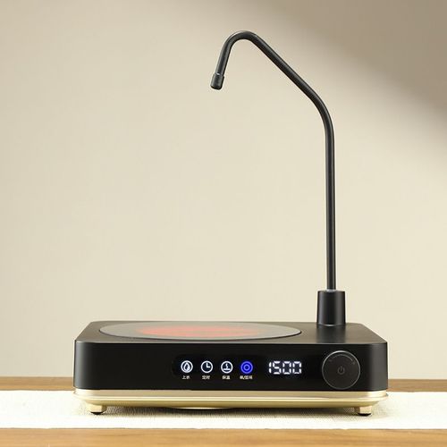 Cuisinière à thé électrique en céramique intelligente,alimentation en eau automatique,cuisinière à induction,verre de pompage d'eau,réchaud à thé Kung Fu,machine exécutive,1500 - Type Black-EU Plug