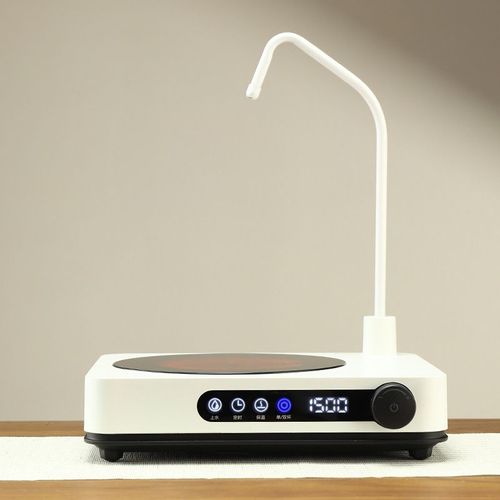 Cuisinière à thé électrique en céramique intelligente,alimentation en eau automatique,cuisinière à induction,verre de pompage d'eau,réchaud à thé Kung Fu,machine exécutive,1500 - Type White-EU Plug