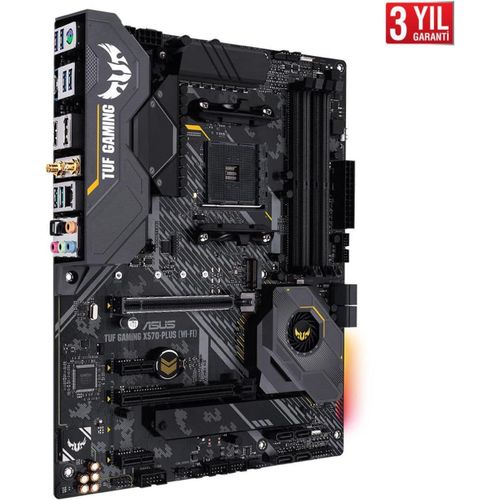 Carte Mère Gaming Tuf Gaming X570-Plus (Wi-Fi) Amd Am4 Ryzen 3000 (Pcie 4.0 M.2 12+2 Dr. Mos Ddr4 Lan Hdmi Dp Cfx Usb 3.2 Gen 2 Type-A Type-C Aura Sync Rgb Atx)