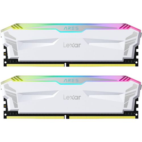 Ares Rgb Ddr4 Ram 32Go Kit (2 X 16Go) 4000Mhz, Dram 288-Pin U-Dimm Pc Mémoire Ram, Memoire Haute Performance De Jeu, Prend En Charge Xmp 2.0, Cl18-22-22-42, 1.4V, Blanc (Ld4Eu016G-R4000Gdwa)