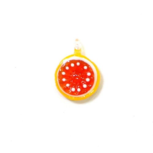 Breloques Colorées En Forme De Tranches De Citron Orange,2 Pièces,Mini Fruits,Ornement Pour Femmes,Bricolage De Bijoux,Accessoires De Fabrication De Collier
