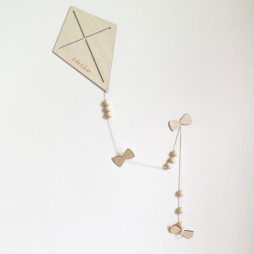 Ins-Cerf-Volant Mural En Bois Nordique,Décorations De Chambre D'enfant,Artisanat,Cadeaux Pour Bébé,Accessoires Photo