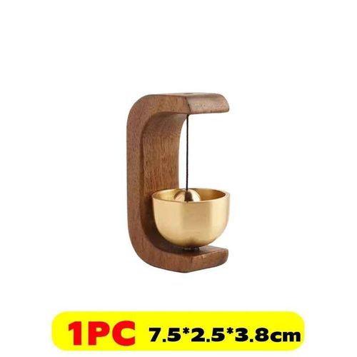 Sonnette sans fil en bois massif,sonnette magnétique en laiton,sonnette sans fil,sonnette de porte d'entrée,pendentif tendance,décoration d'intérieur