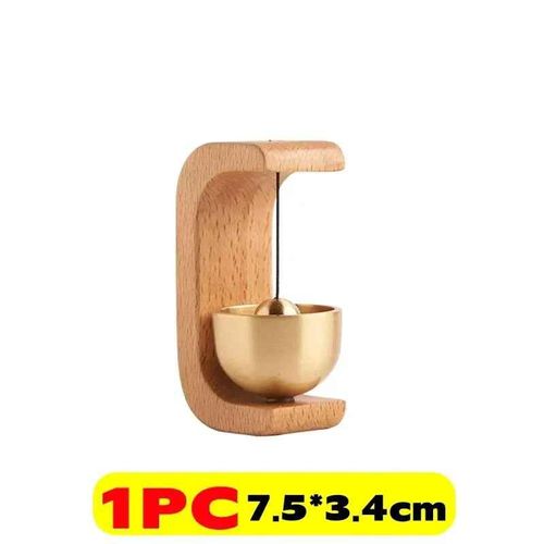 Sonnette sans fil en bois massif,sonnette magnétique en laiton,sonnette sans fil,sonnette de porte d'entrée,pendentif tendance,décoration d'intérieur