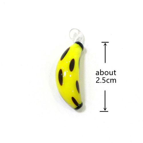 Pendentifs De Fruits En Verre,2 Pièces,Mignons,Banane,Pêche,Pastèque,Pomme,Cerise,Poire,Fraise,Raisin,Orange,Citron,Ornement En Tranches De Mangue