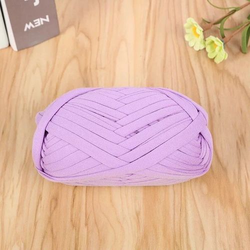 Fil De T-Shirt En Laine De Coton Tricoté,Tissage Doux Bricolage,Matériel De Couture Pour Tapis,Sacs De Couverture,Crochet Fait À La Main,Étoile,39 Couleurs - Type Light Purple