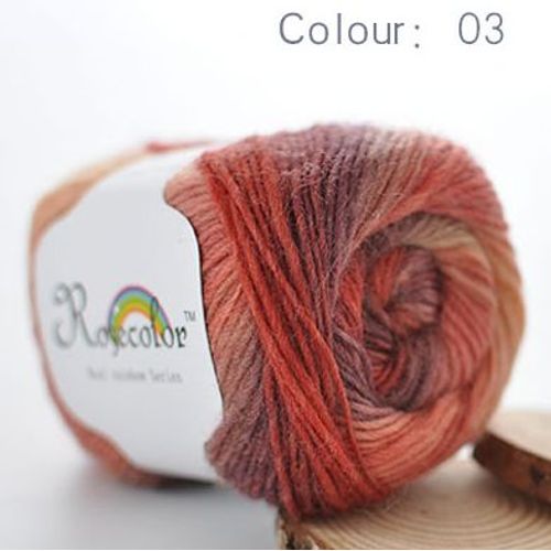 Fil De Laine Arc-En-Ciel Pour Le Crochet À La Main,Écharpe Douce Bricolage,Châle Et Pull,Fil Lanas Épais, #A