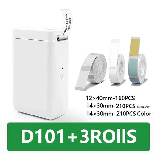 Niimbot-Mini autocollant portable D101",imprimante Bluetooth,autocollants d'imprimante thermique,¿¿tiquette auto-arina pour t¿¿l¿¿phone,tablette,bureau,"maison - Type D101 Add 1240-T-C