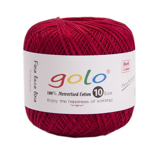 Fil À Crocheter Pour La Main,Fil De Dentelle Ogo,Taille 10 - Type Wine Red-192