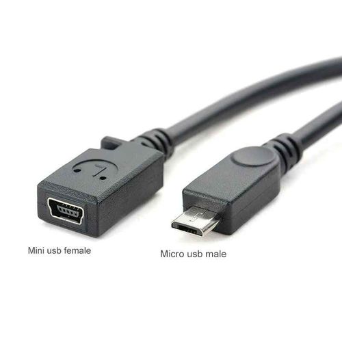 Adaptateur mini USB femelle vers micro USB mâle,connecteur 8 broches vers 5 broches,ligne Hong4.0 mm pour tablette PC intelligente MP3/MP4 - Type Mini USB to Microusb-0.2 m