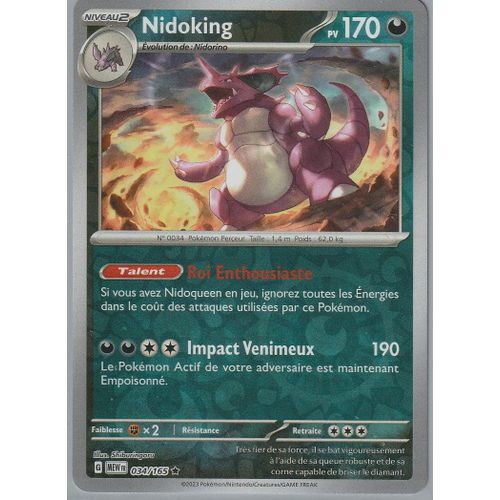 Carte Pokémon - Nidoking - 034/165 - Holo-Reverse - Ev3,5 151