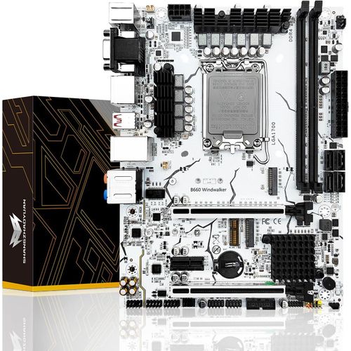 B660 Carte Mère Lga 1700 Pour Processeurs Intel 12Th/13Th Gen Core I9 I7 I5 I3/Pentium (M-Atx, Ddr4 Max 64 Go, Pcie 4.0, Nvme M.2, Sata 3.0, Usb 3.2, Lan 2.5 Go)