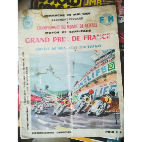 Programme Grands Prix De France Moto 1966