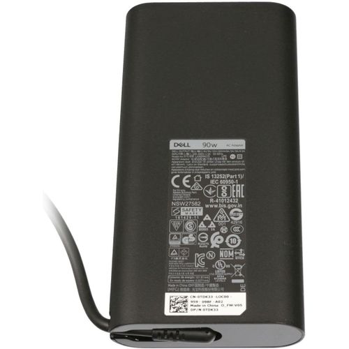 La90Pm170 Original Usb-C Chargeur 90 Watts Arrondie Pour Xps 13 (9370), Inspiron 13 (7368), Latitude 15 (5590), 13 (7390), 12 (7290), Precision 15 (3560)