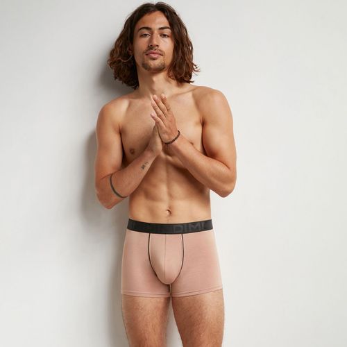 Boxer Homme En Coton Modal Caramel À Ceinture Noire Dim Classic