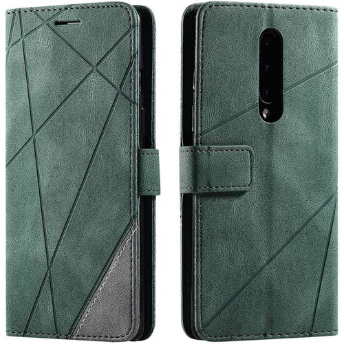 Coque Oneplus 8,Etui En Cuir Pu Portefeuille Housse Fermeture Magnetique Und Flip Pour Oneplus 8,Avec Fermeture Magnetique,Vert