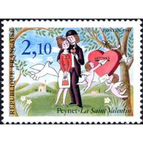 Timbre Oblitéré - Peynet - La Saint-Valentin - N° 2354