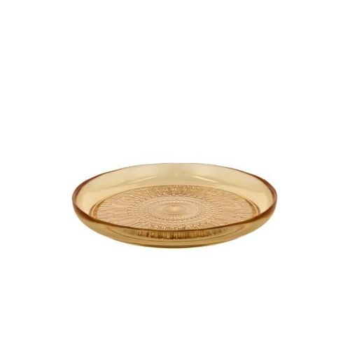Coffret De 4 Assiettes Plates Ambre 25 Cm