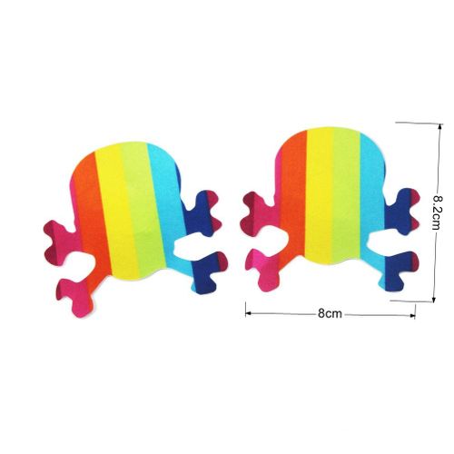 Cache-Tétons Invisibles Pour Femmes, 10 Paires, Arc-En-Ciel, Sexy, Autocollants Pour Seins Instantanés, Bande De Levage De Poitrine, Lgbt, C¿Ur, Fleur, Croix, Lèvres D'étoile