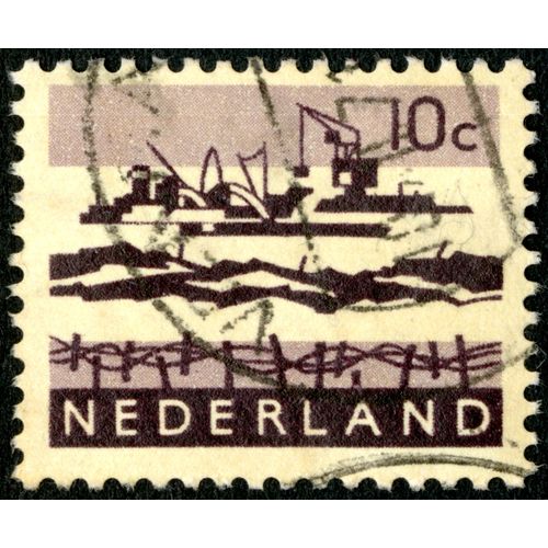 Timbre Oblitéré Nederland, 10 C