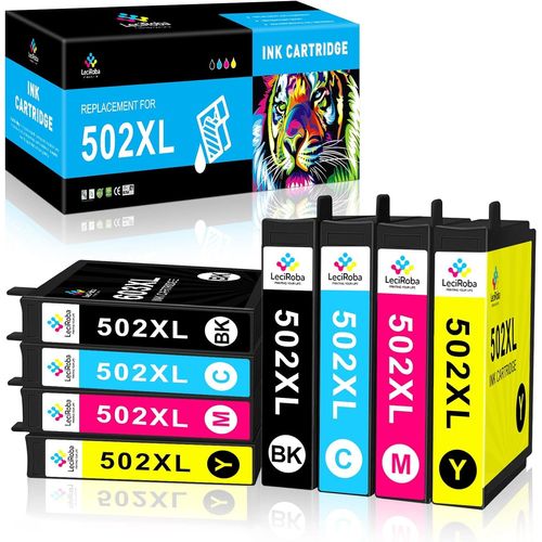 52Xl Pour Encre Epson 52 Et Cartouche Epson 52Xl,Pour Cartouche Epson Wf 286 Et Cartouche Epson Xp 51,Pour Epson Xp-51 515 515 5155 Wf-286 2865 288 2885 Imprimante (8 Paquets)