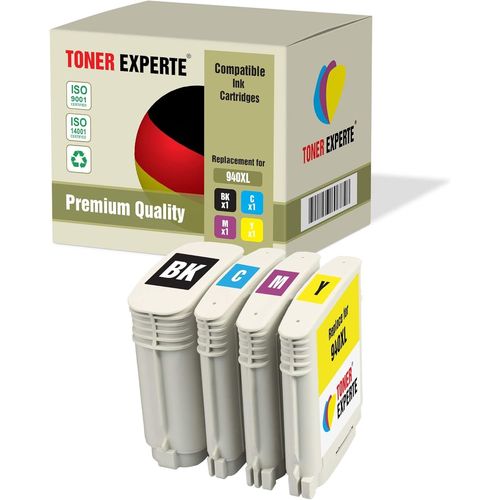 Pack 4 Xl Remplacement Pour Hp 940Xl 940 Xl Cartouches D'Encre Compatibles Pour Hp Officejet Pro 8000, 8000 Wireless, 8500, 8500 Wireless, 8500A, 8500A Plus (Noir, Cyan, Magenta, Jaune)