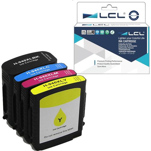 Cartouche D'Encre Compatible 940Xl C4906Ae C4907Ae C4908Ae C4909Ae (1Noir 1Cyan 1Magenta 1Jaune) Remplacement Pour Hp Officejet Pro 8000-A809A/A811A/A809N/8000 Wireless Officejet Pro 8500 ¿A909B