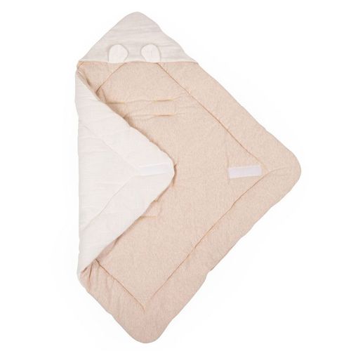 Couverture Enveloppante Universelle 75x75 Cm En Mousseline Et Jersey Beige - Childhome