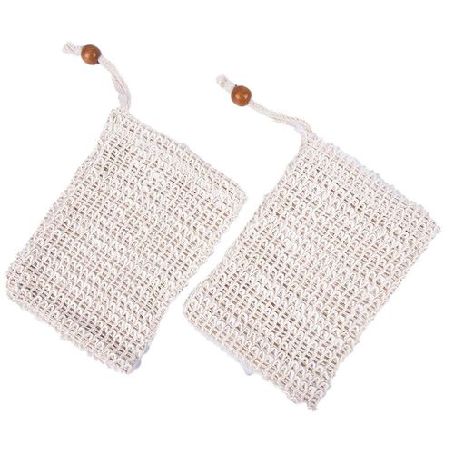Sac À Savon En Chanvre Pour Faire De La Mousse, Filet À Bulles Avec Cordon De Serrage, Facile À Utiliser Pour La Salle De Bain 